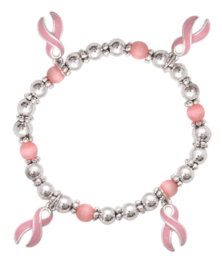 Pink Ribbon Stretch Bracelet