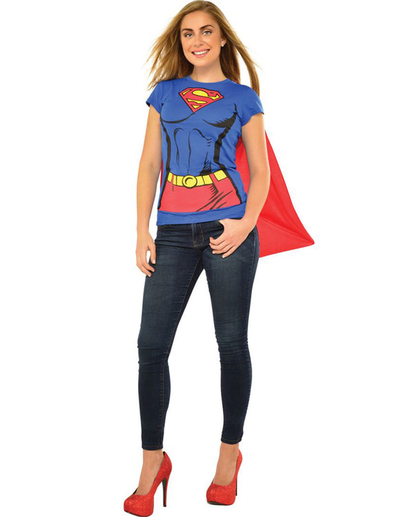 Supergirl Womens T Shirt Costume Kit