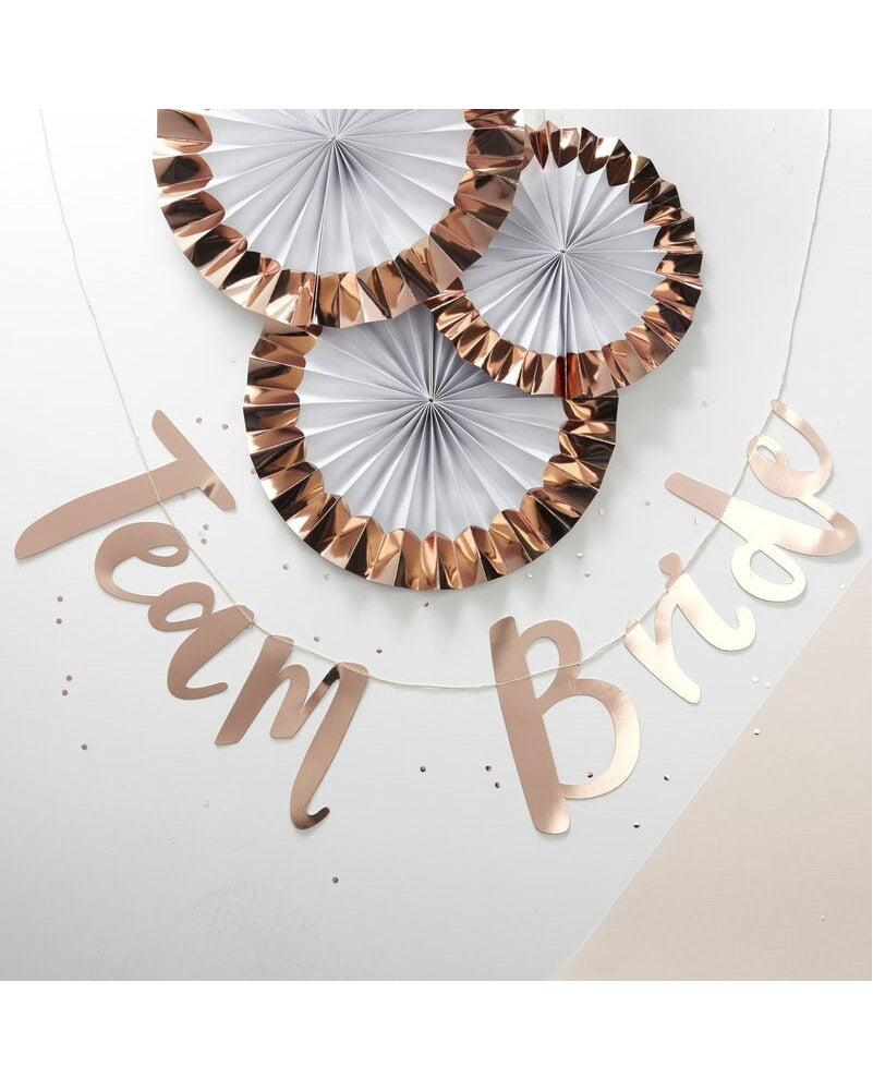 Team Bride Rose Gold Backdrop
