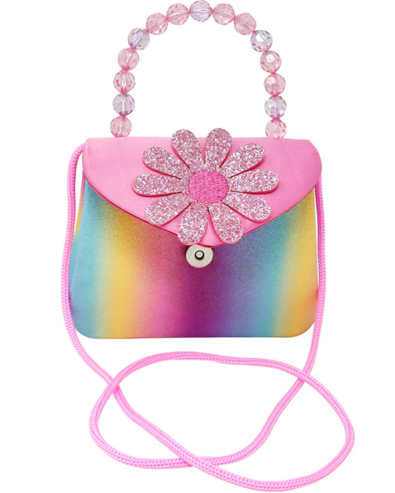 The Pixie Fantasy Glittering Daisy Rainbow Hard Handbag