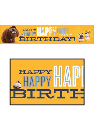 The Secret Life of Pets Happy Birthday Banner