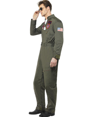 Top Gun Jumpsuit Deluxe Mens Costume