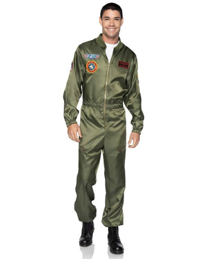Top Gun Parachute Flight Suit Mens Costume