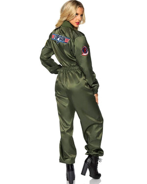 Top Gun Parachute Flight Suit Deluxe Womens Costume