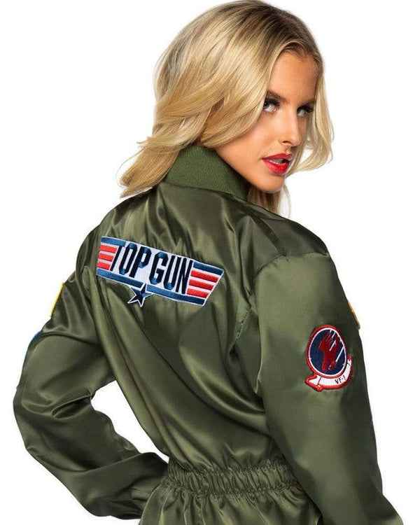 Top Gun Parachute Flight Suit Deluxe Womens Costume