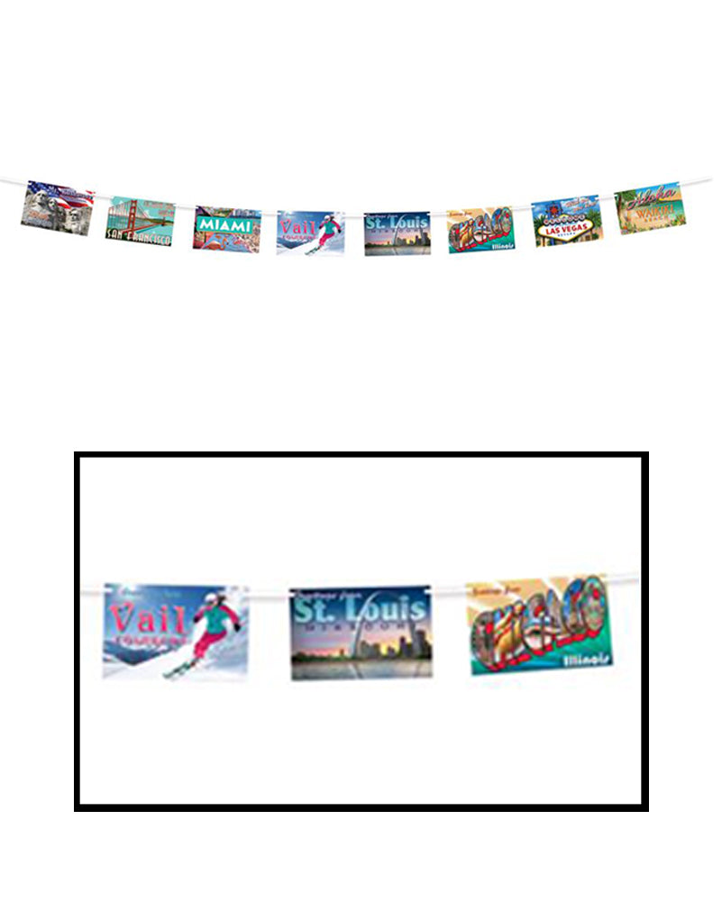 Travel America Postcard Streamer 2.4m