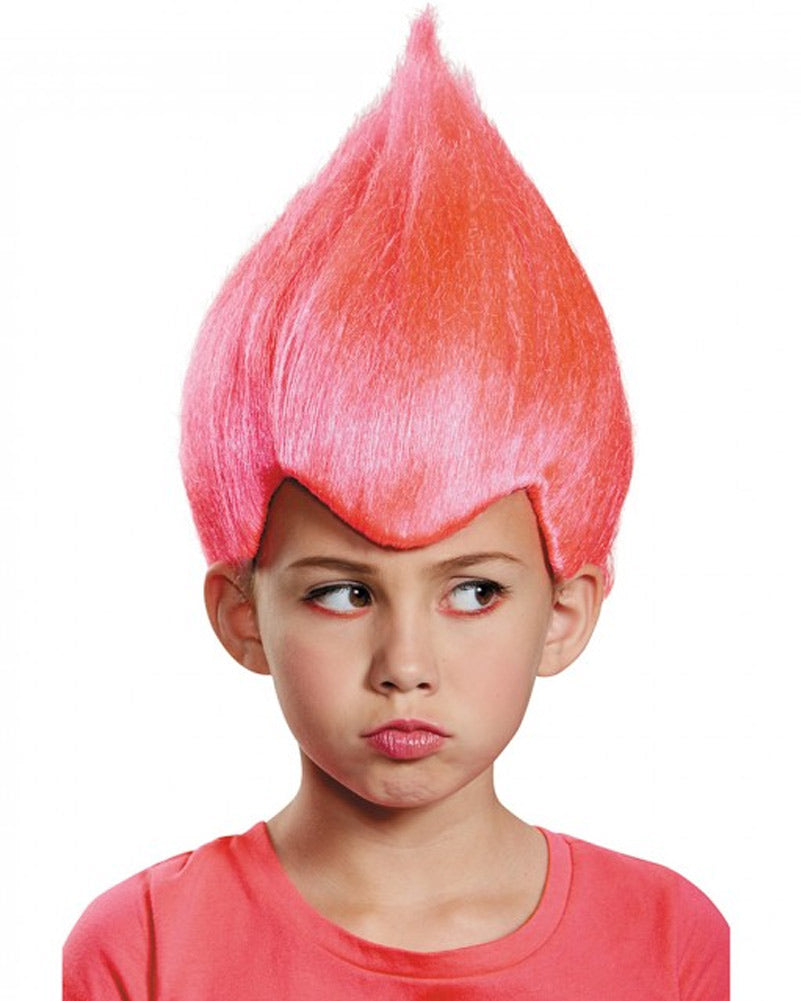 Pink Troll Short Kids Wig