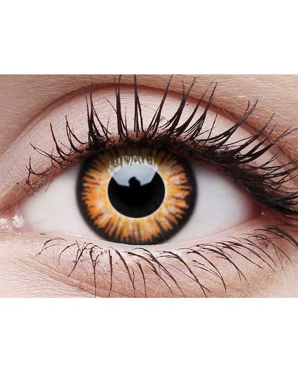 One Wear Twilight 14mm Black and Orange Vampire Contact Lenses