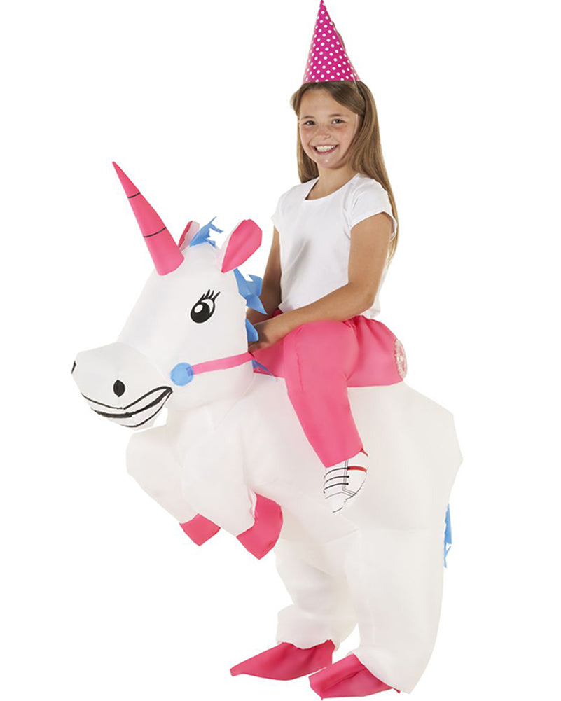 Unicorn Ride On Inflatable Kids Book Week Costume