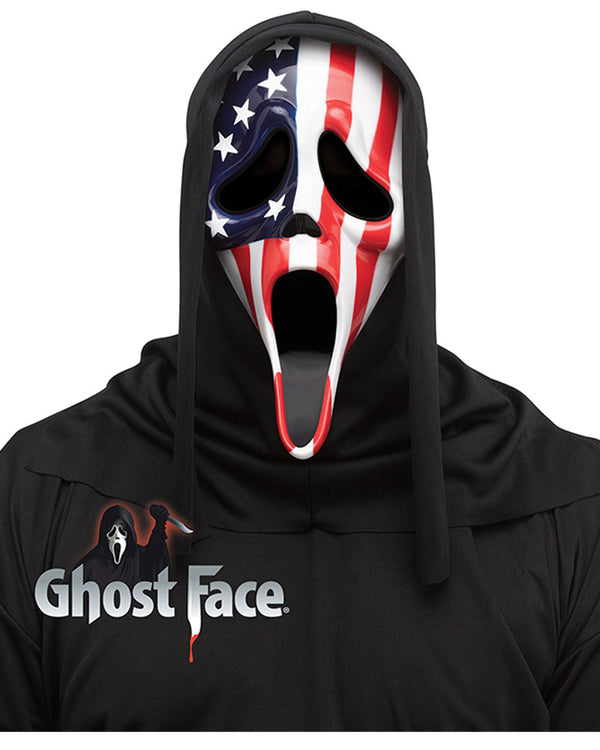 USA Flag Ghost Face Mask