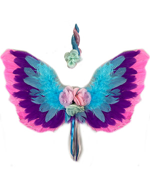 Pastel Deluxe Unicorn Wings and Headpiece