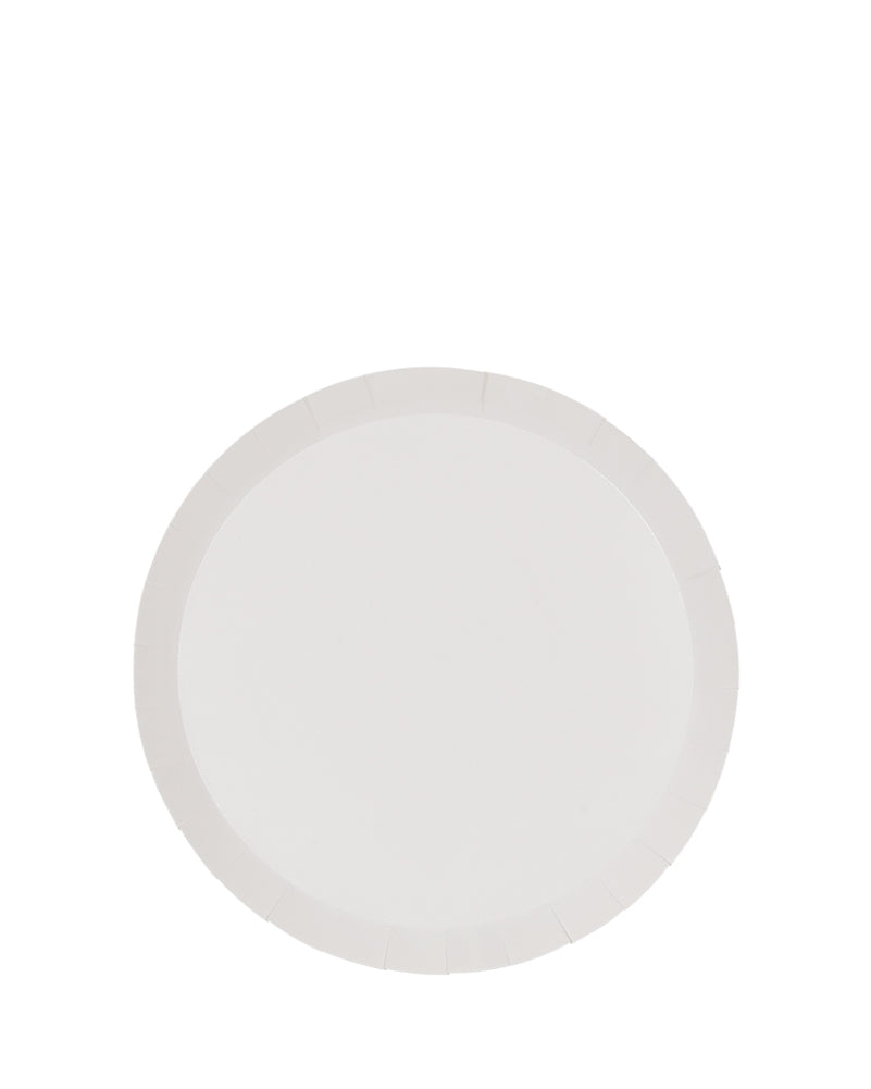 White 17cm Round Paper Dessert Plates Pack of 10