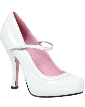 White Babydoll Heels Womens Shoes