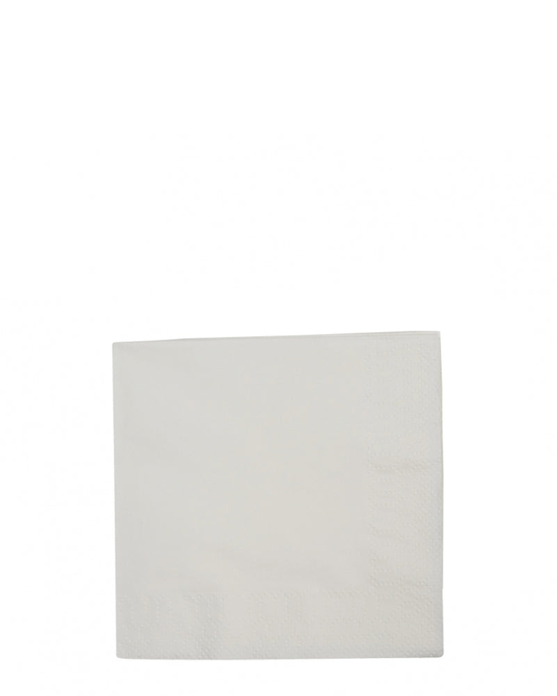 White Beverage Napkins Pack of 40