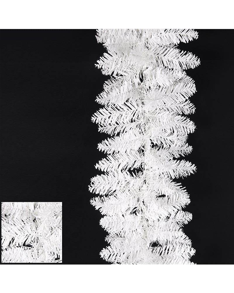 White Christmas Garland 160 Tips 1.8m