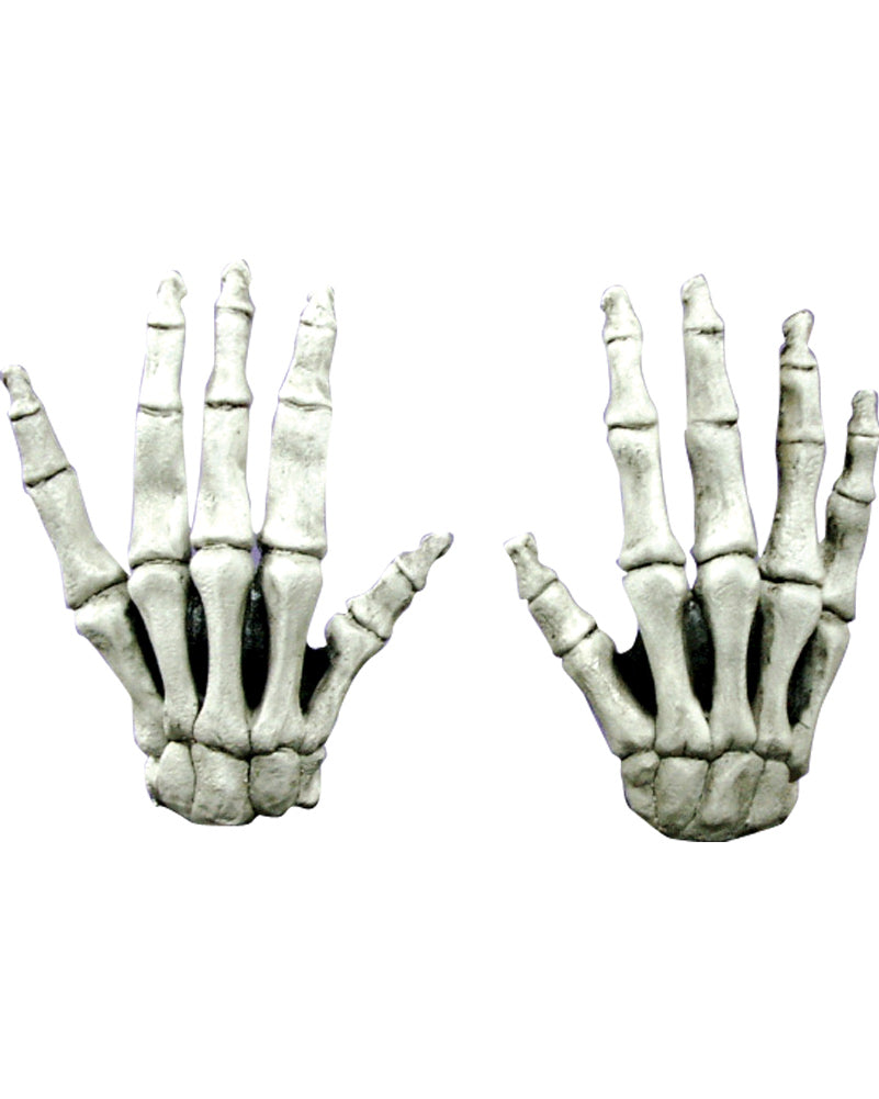 White Skeleton Hands Deluxe Gloves