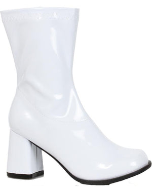 White Womens Go Go Ankle Boots