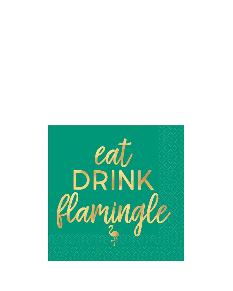 You Had Me at Aloha Flamingo Beverage Napkins Pack of 16