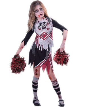 Zombie Cheerleader Girls Kids Costume