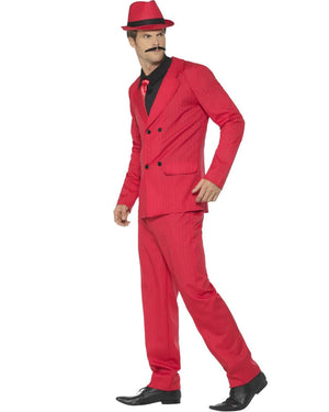 20s Zoot Suit Red Gangster Mens Costume