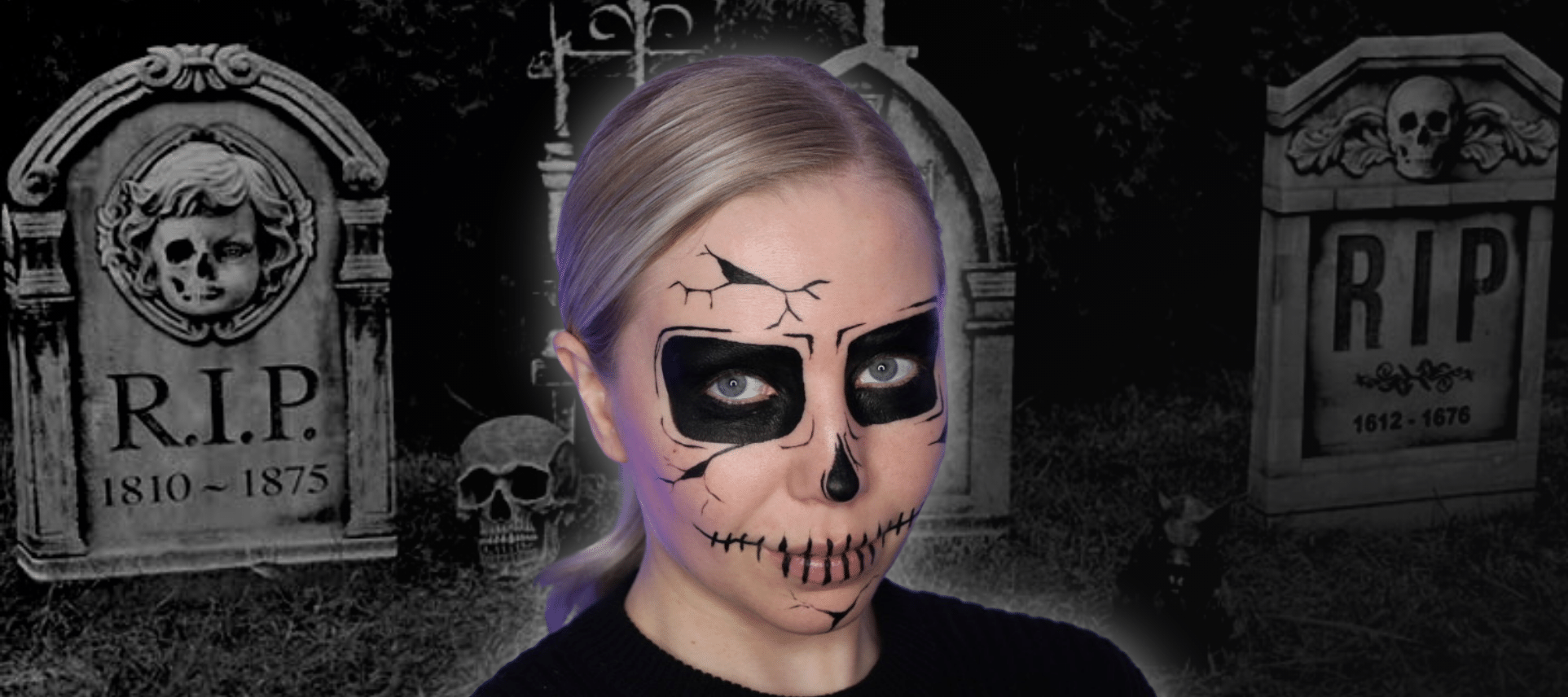 Skeleton Face Paint Tutorial For Halloween