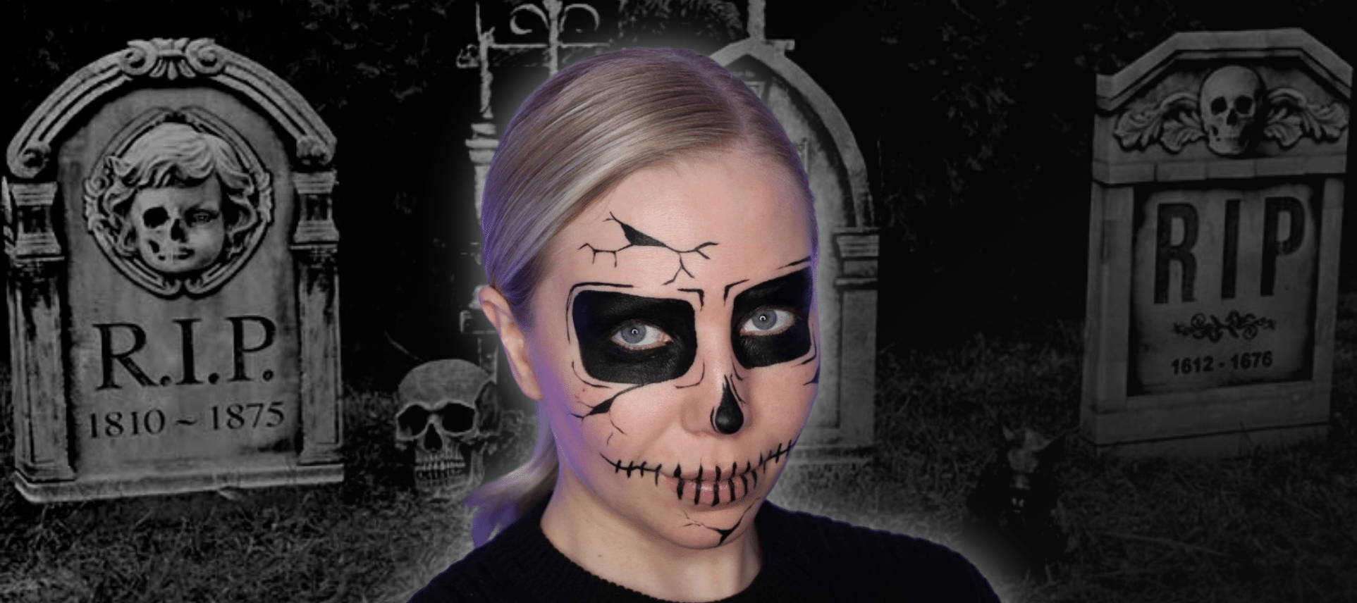 Skeleton Face Paint Tutorial For Halloween