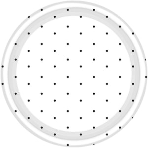 Jet Black Dots 17cm Round Paper Plates Pack of 8