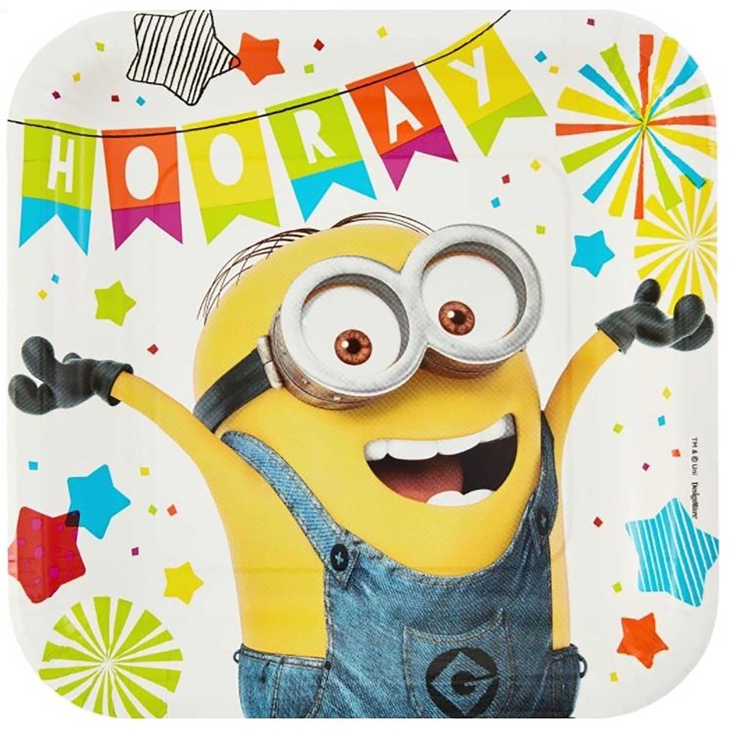 Despicable Me 3 23cm Square Paper Plates Pack of 8