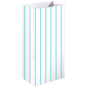 Stripe Paper Treat Bags Caribbean Blue