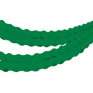 Tissue Paper Garland Festive Green
