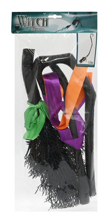 Witch Broomstick with Ribbons 1.2m For Halloween
