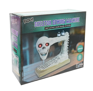 Skeleton Sewing Machine Animated Decoration 27cm