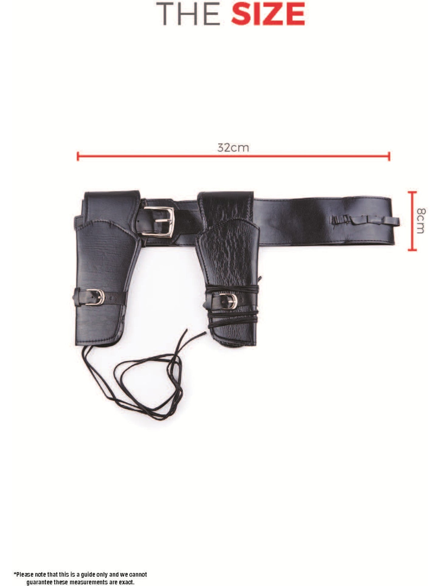 Black Authentic Western Belt and 2 Holsters