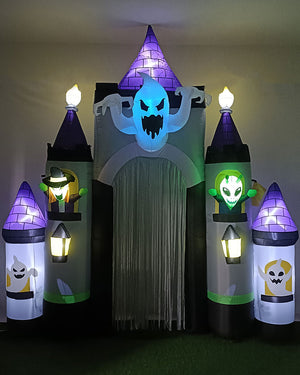 Ghosts Archway Gate with Witch and Alien Lawn Inflatable 3m (US PLUG)