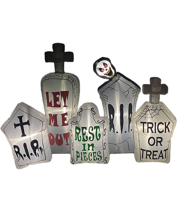 Haunted House Tombstones Pathway Scene Lawn Inflatable 2.1m