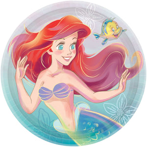The Little Mermaid 23cm Round Paper Plates Pack of 8