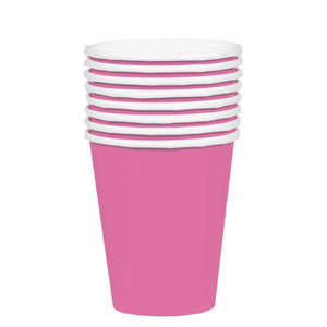 Bright Pink 354ml Paper Cups Pack of 20