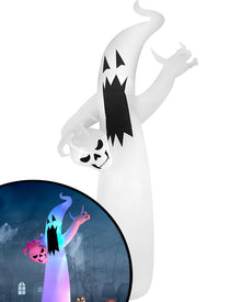 LED Ghost With Skull Lawn Halloween Inflatable 3.6m