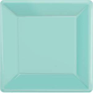 Robins Egg Blue 23cm Square Paper Plates Pack of 20