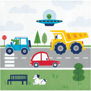 Transportation Time Beverage Napkins