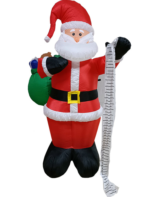 LED Santa with Sack and List Christmas Lawn Inflatable 1.8m