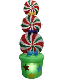 LED Peppermint Candy Christmas Lawn Inflatable 1.8m