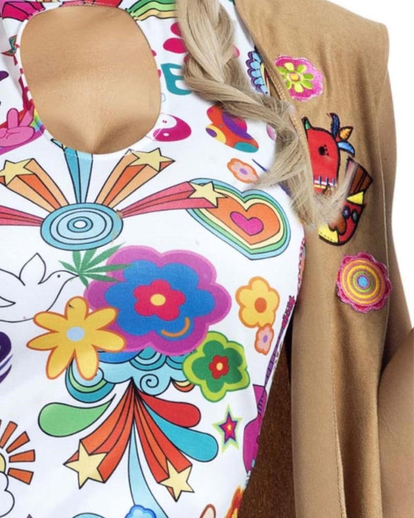 1960s Woodstock Hippie Deluxe Womens Costume