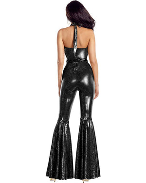 1970s Disco Queen Black Deluxe Womens Costume