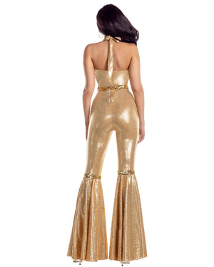 1970s Disco Queen Gold Deluxe Womens Costume