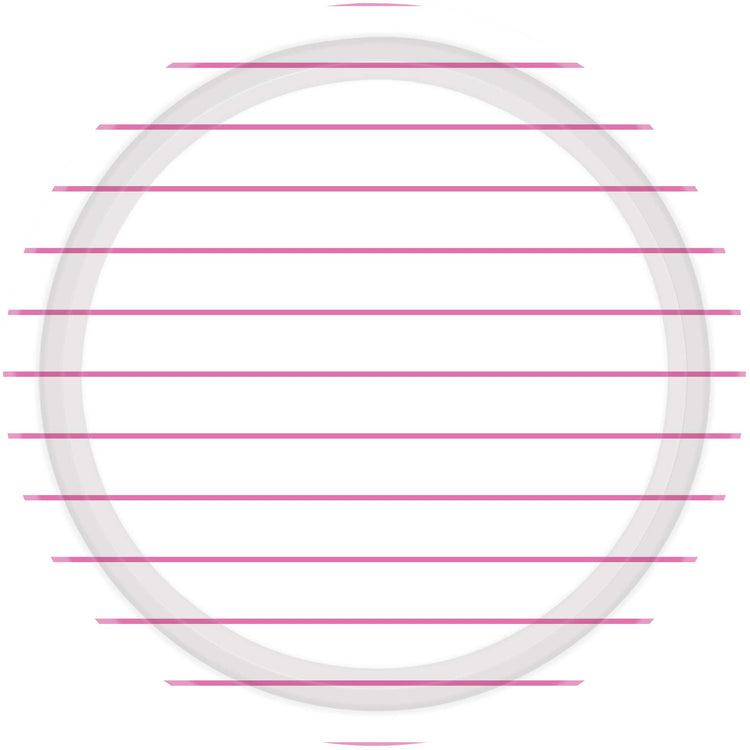 Bright Pink Stripes 23cm Round Paper Plates Pack of 8