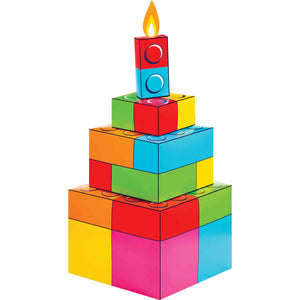 Block Bash Happy Birthday 3D Centrepiece