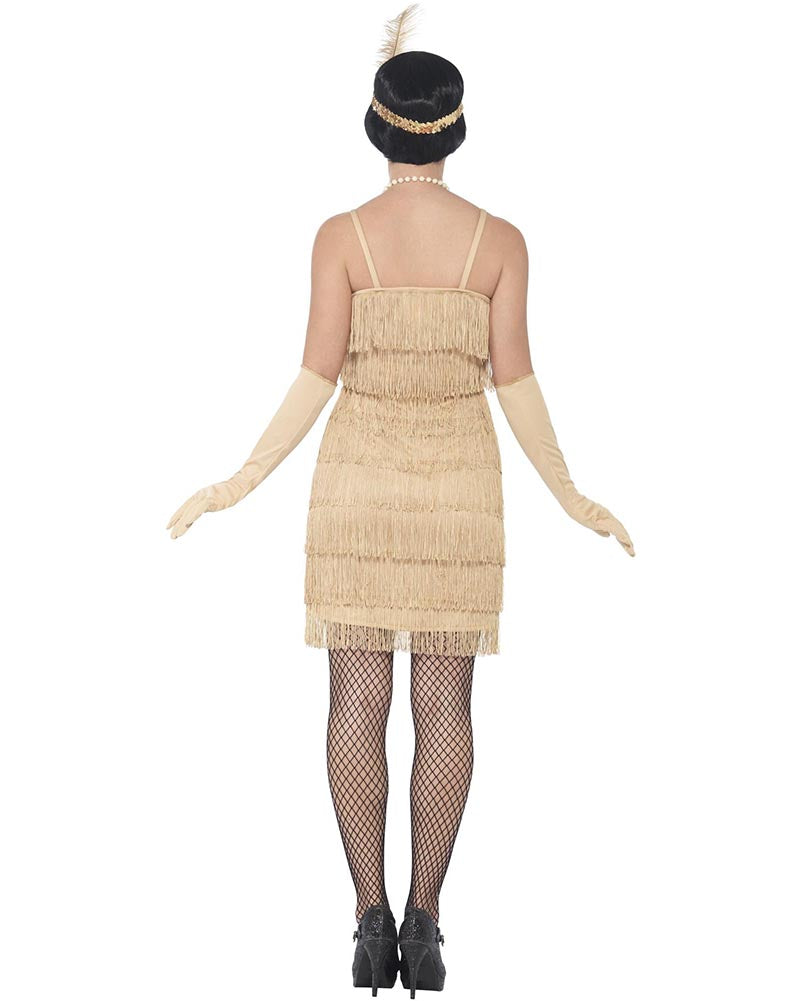 20s Gold Flapper Womens Costume