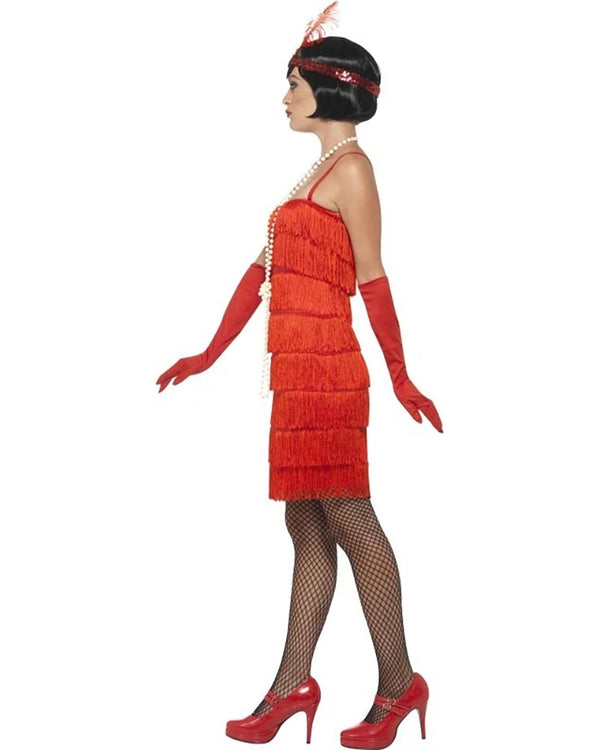 20s Rose Red Flapper Womens Costume
