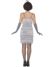 20s Silver Flapper Womens Costume